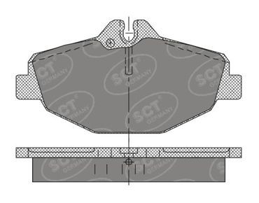SCT GERMANY Комплект тормозных колодок, дисковый тормоз SP 403 PR